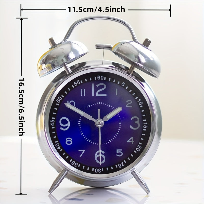 RetroBell Horloge – Réveil Silencieux Élégant avec Éclairage