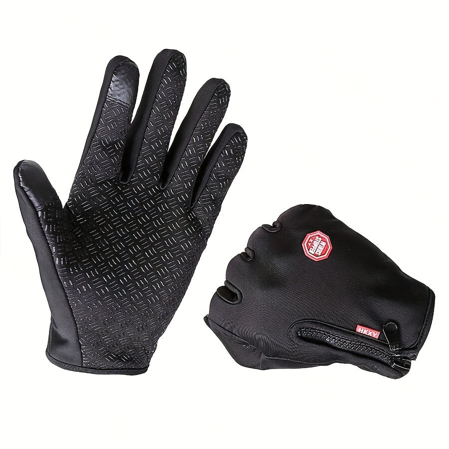 Lucas | Gants d'hiver à écran tactile – Coupe-vent, Imperméable & Chaud pour le cyclisme, la course & la pêche