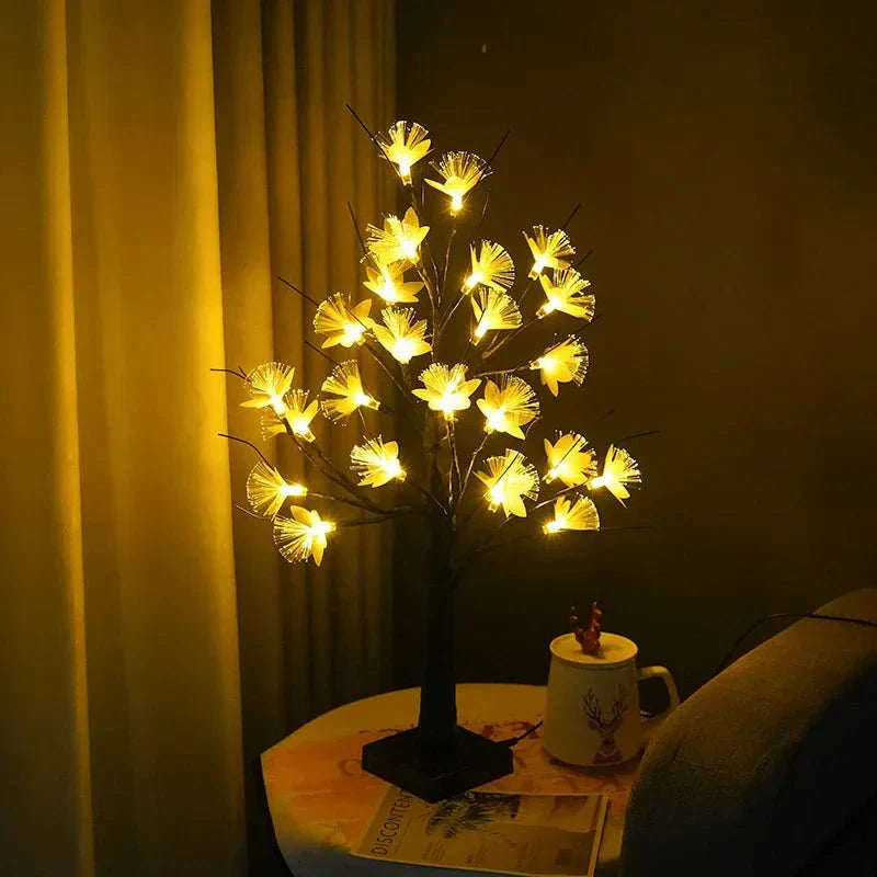 Floroux Bouleau Fibre de verre Arbre à fleurs Lumière