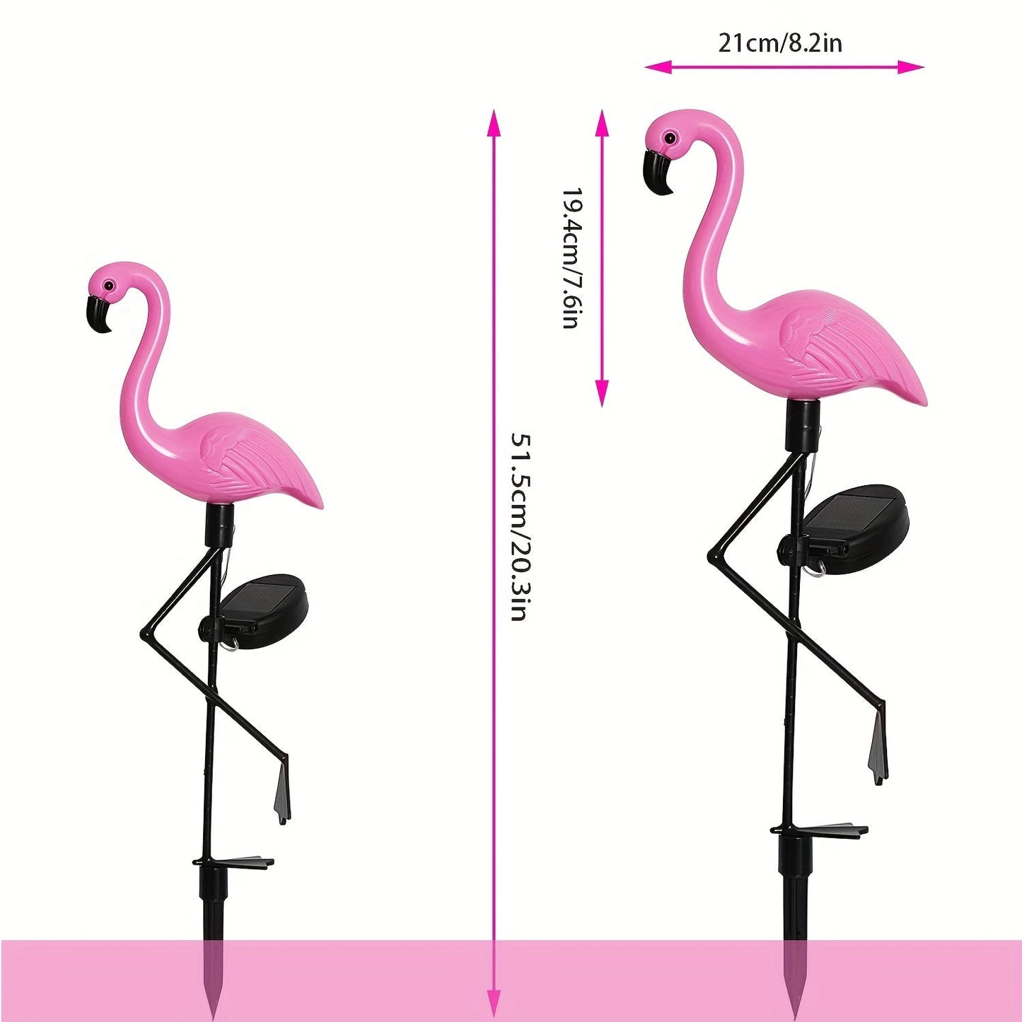 SolarFlamingo Light - Élégante lampe de jardin flamant rose à énergie solaire