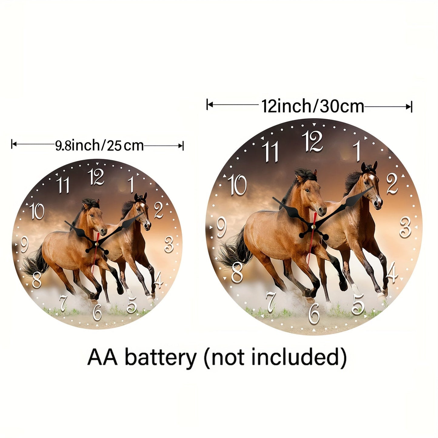 GallopTime Horloge – Élégante Horloge Murale de Courses de Chevaux