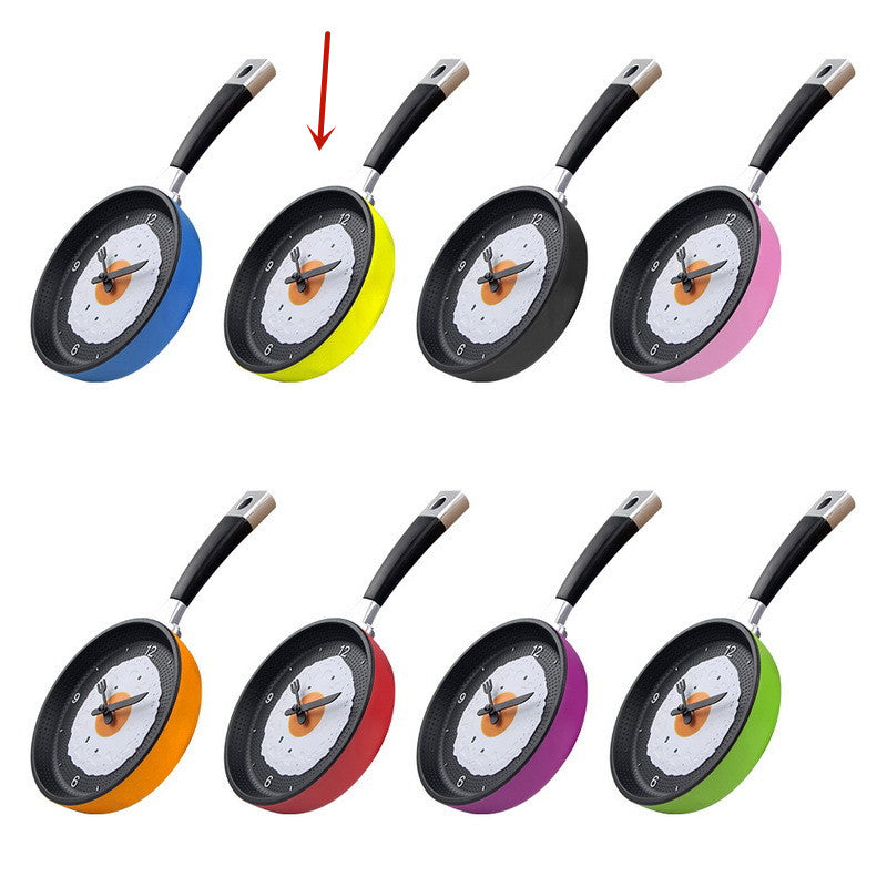 Fried Egg Wall Clock Floroux | Silent Clock | Simple Wall Clock | Creative Design for Kitchen and Home