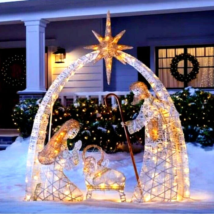 Floroux - Décoration de jardin LED blanc chaud