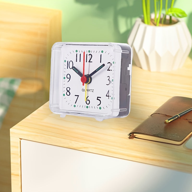 TimeSquare – Réveil Minimaliste Blanc pour Bureau & Chambre à coucher