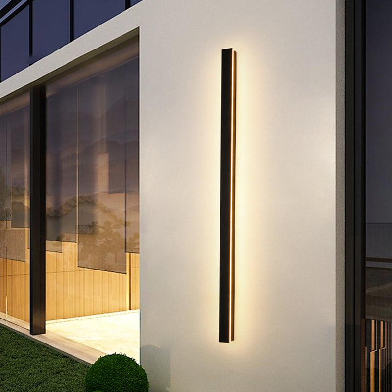 Edge – Appliques murales LED au design moderne en métal noir pour jardin et couloir