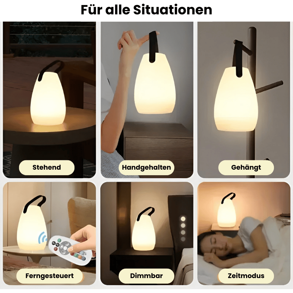 Floroux - Lampe de table sans fil étanche portable avec télécommande