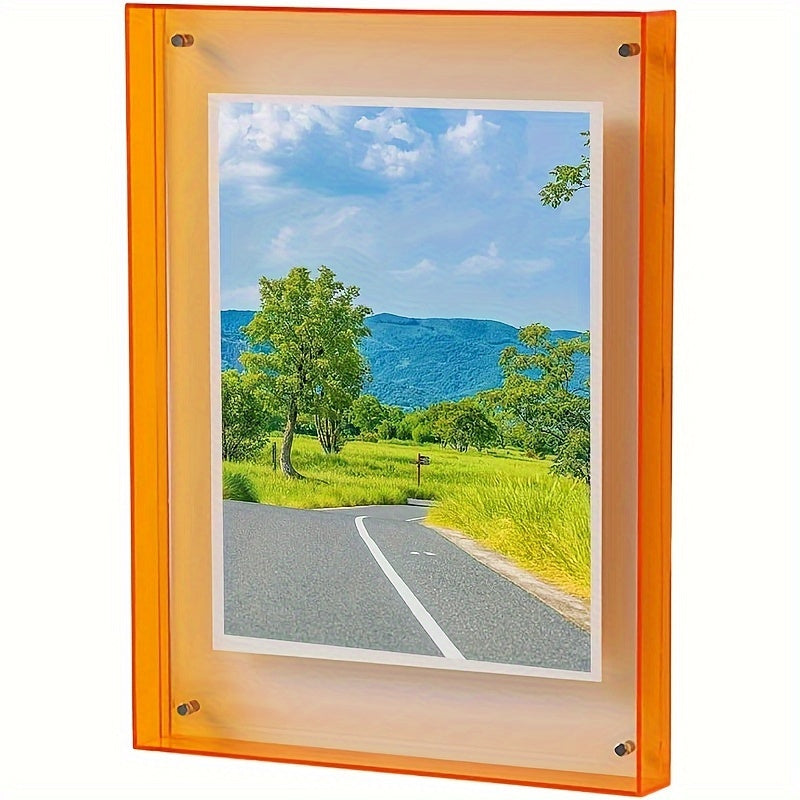 AcrylicFrame – Cadre photo vertical moderne pour table et mur