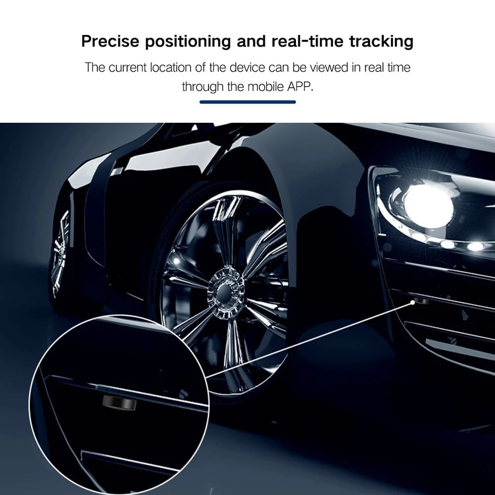 Traceur GPS magnétique pour voitures - Traceur de véhicule en temps réel avec réduction du bruit et longue durée de vie de la batterie, idéal pour la gestion de flotte et les solutions antivol