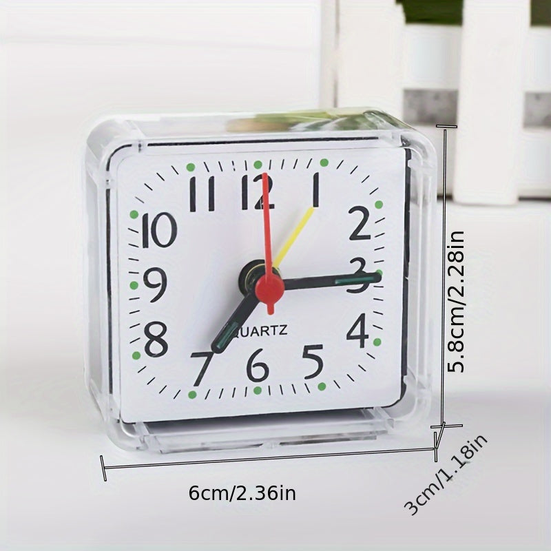 TimeSquare – Réveil Minimaliste Blanc pour Bureau & Chambre à coucher