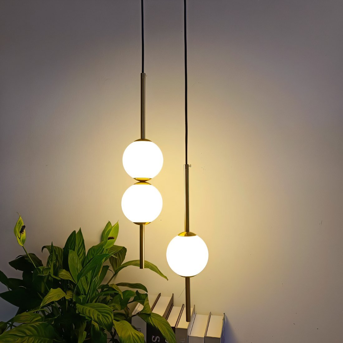 ArtLumi – Lampe Suspendue Sculpturale en Verre et Métal