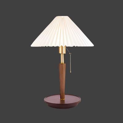 Floroux – Lampe de table en bois rétro avec charme vintage