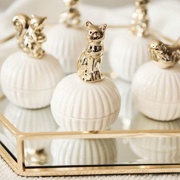 Figurine d'animal Floroux avec poignées, outil de rangement en verre