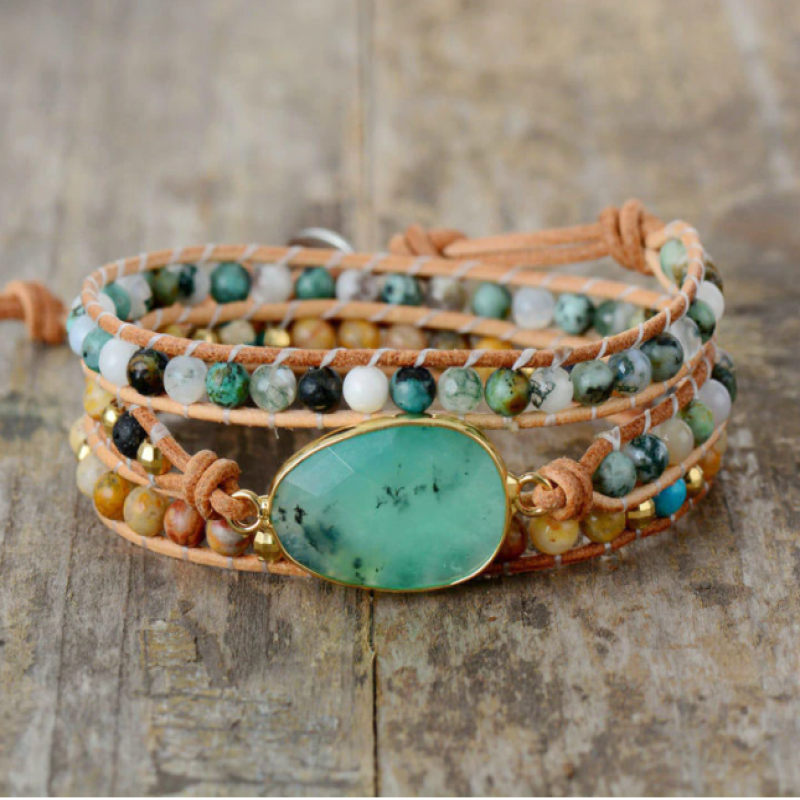 Enchanting Winnie Wrap Bracelet with Unique Gemstones | A Magical Jewelry for Your Style