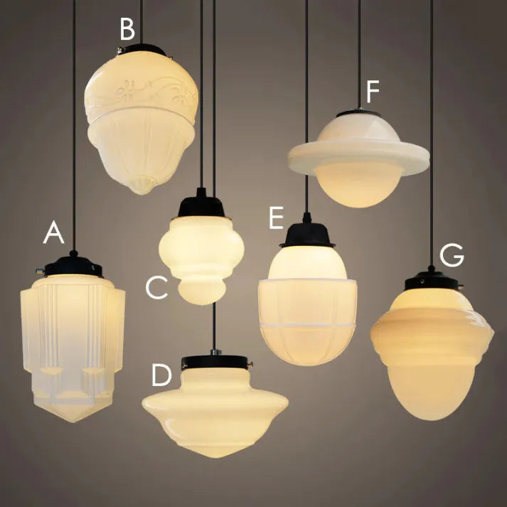 LumiNéo – Suspension Géométrique en Verre Givré Moderne