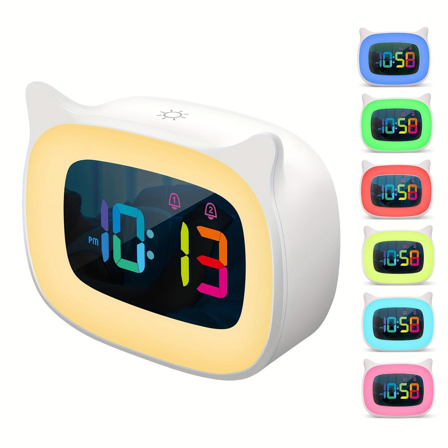 CatGlow – Réveil LED Charmant avec Éclairage Ambiant