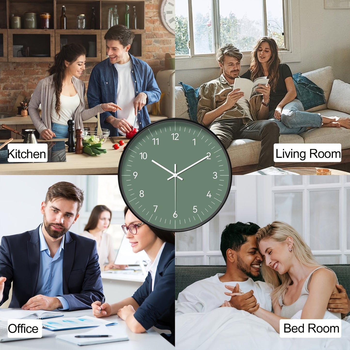 FantasyTime Horloge – Horloge Murale Silencieuse Élégante 20 cm