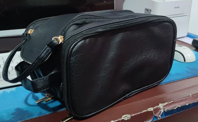 Baglia Cosmétique - Trousse de Maquillage Design à 3 Couches avec Fermeture Éclair Double et Grande Capacité