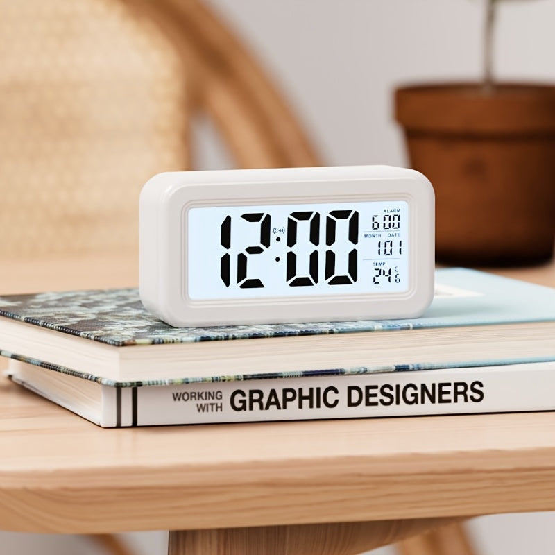 Horloge Réveil Floroux avec Écran LCD - Affichage de la Date et de la Température