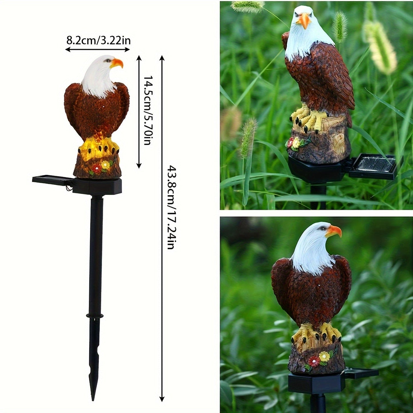 SolarGlow Eagle - Lampe solaire élégante pour l'éclairage de jardin