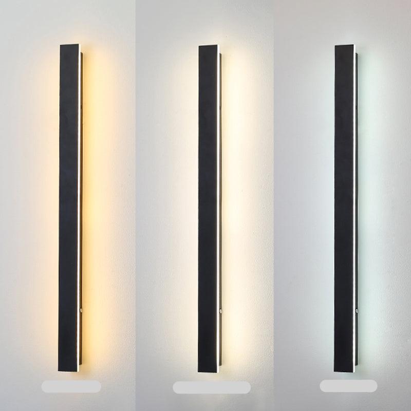Edge – Appliques murales LED au design moderne en métal noir pour jardin et couloir