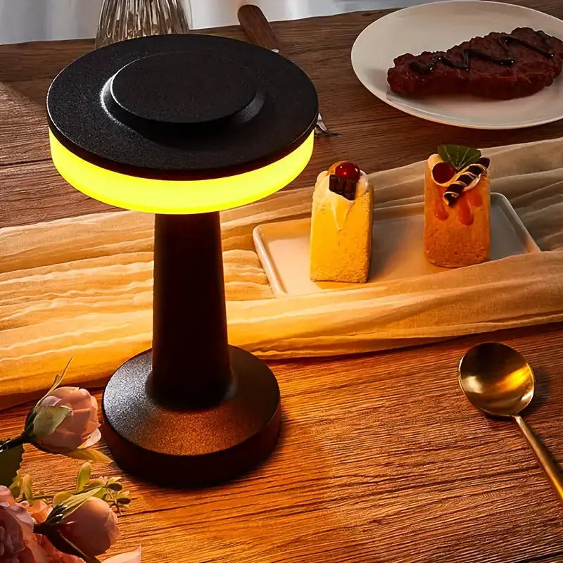 RetroGlow - Lampe de table stylée, multifonctionnelle et rechargeable