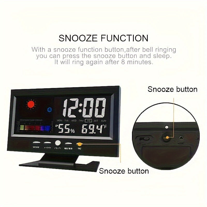 SilentTime Clock – Montre Numérique Élégante de Résistance et de Surveillance Climatique