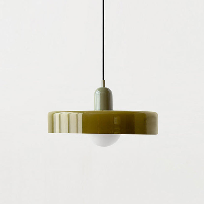 Suspension Floroux in colored glass | Elegant hanging lamp in Bauhaus style | Designer lamp for the living room and dining room