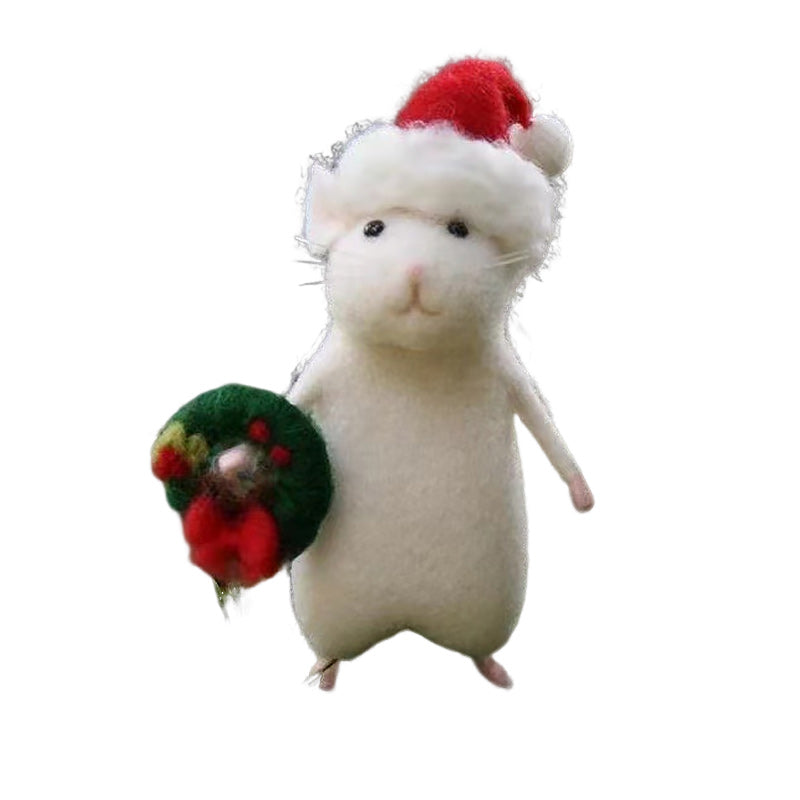 Souris en feutre et ornement de citrouille