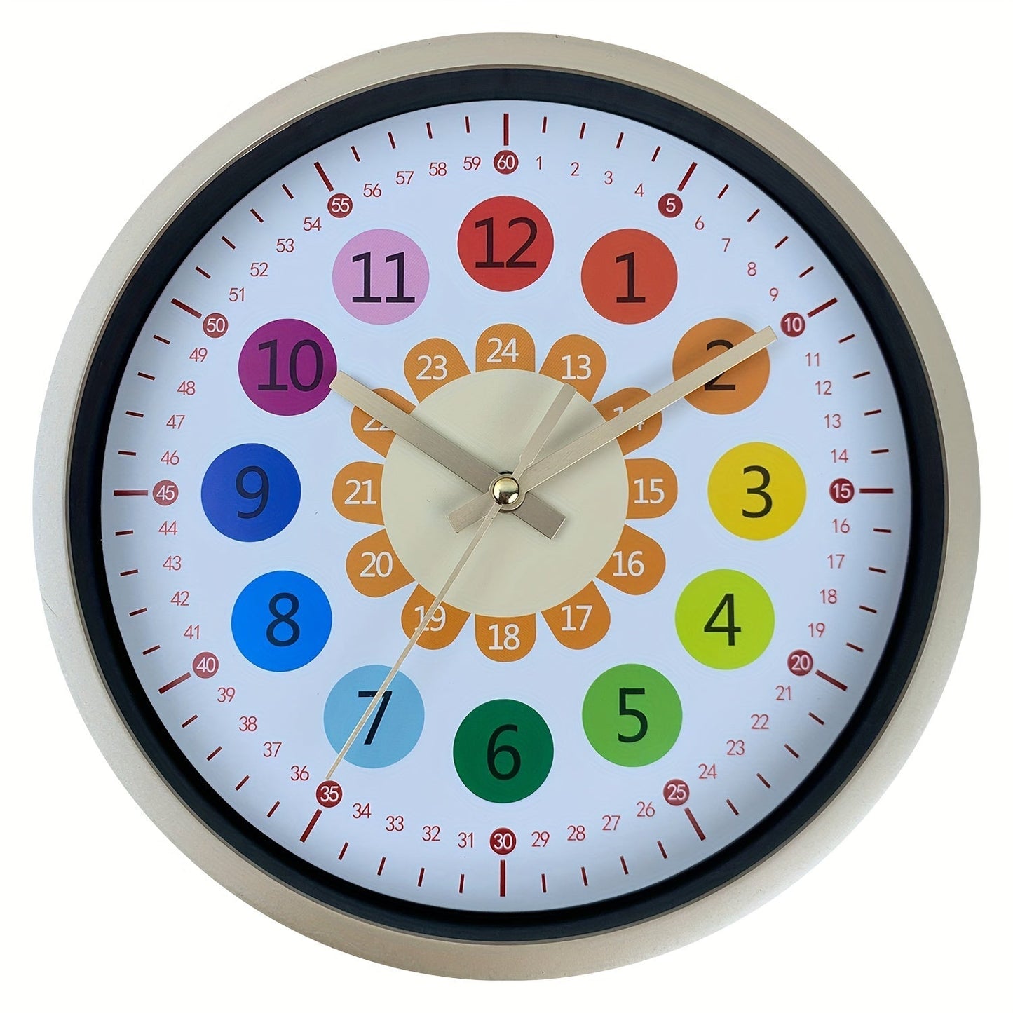 Horloge murale Floroux - Design tournesol, horloge silencieuse