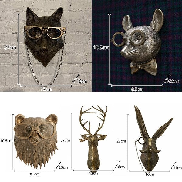 Animal Head Wall Decoration Floroux | Handmade | Unique Home Decor | Nature-Inspired Appearance
