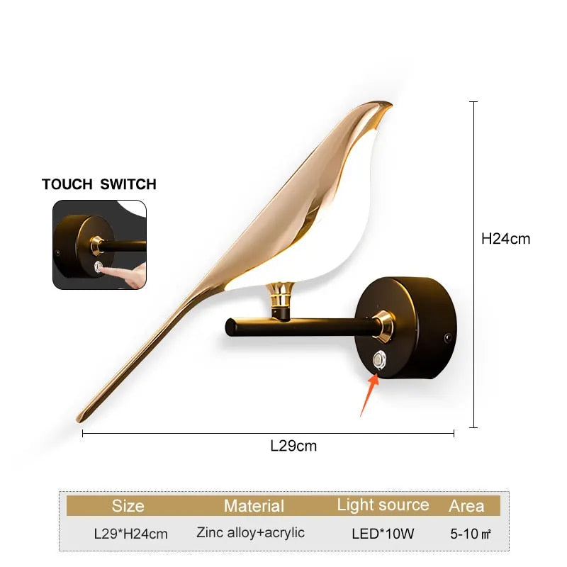 WingSpan - Applique murale pour oiseaux 360° rotatif