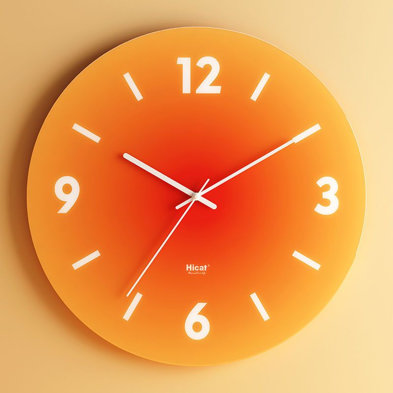 Floroux Horloge murale en verre