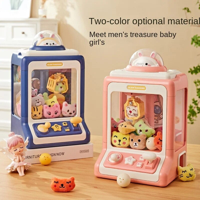 Mini machine à jouets à griffes pour enfants - Jeu de grabber en peluche à pièces avec lumières et musique