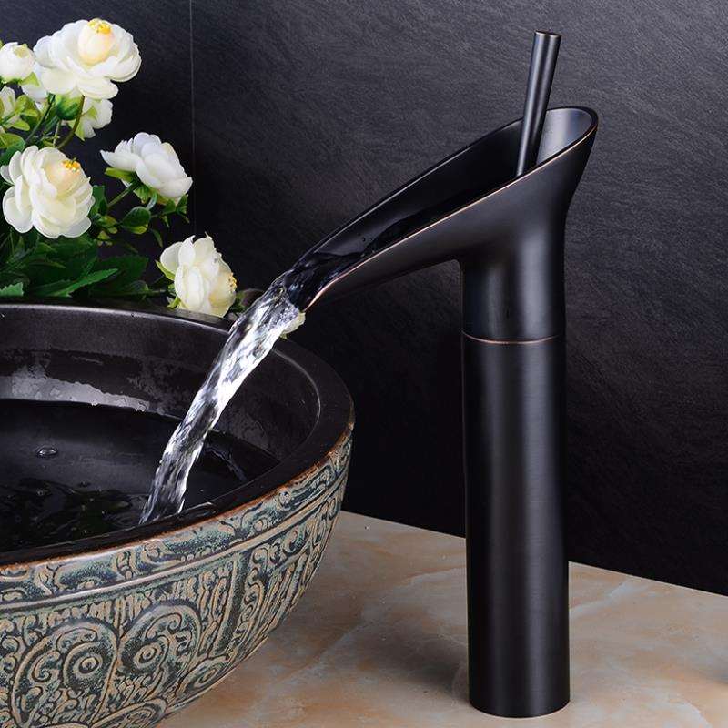 Antique Floroux waterfall faucet | Bathroom faucet | Solid brass | Modern and classic | Sink mixer