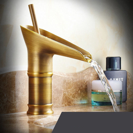 Antique Floroux waterfall faucet | Bathroom faucet | Solid brass | Modern and classic | Sink mixer