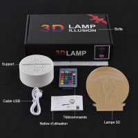 Floroux Lampe LED 3D | Veilleuse pour chambre d'enfants | Lumière décorative Pokémon | Lumière d'ambiance avec changement de couleur & connexion USB