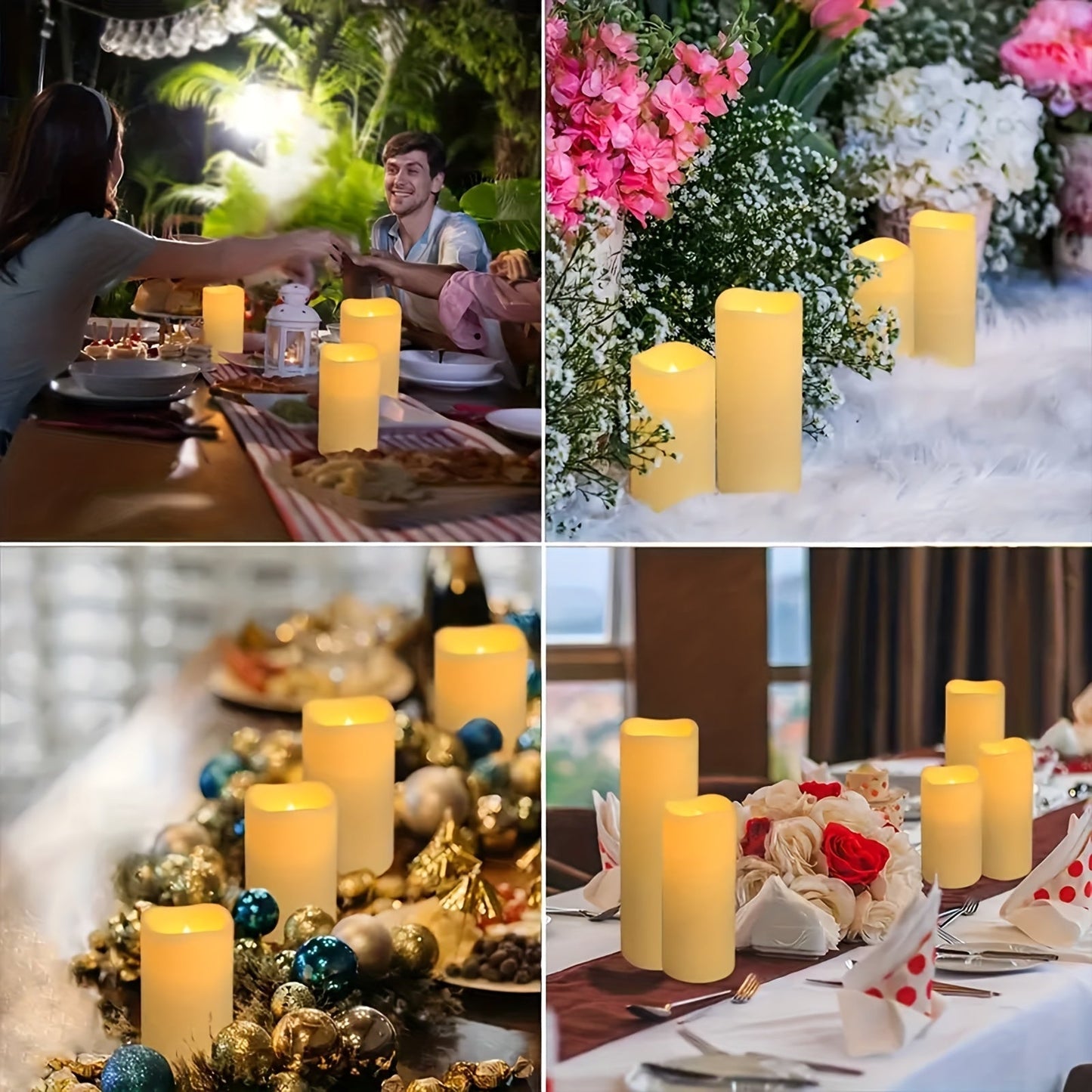 FlameFree - Ensemble de bougies LED étanches avec télécommande