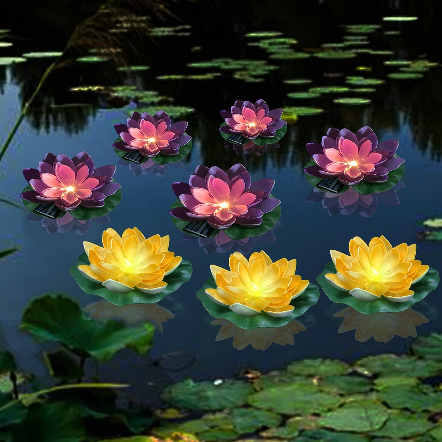 SolarLily – Lanternes solaires LED Lotus élégantes