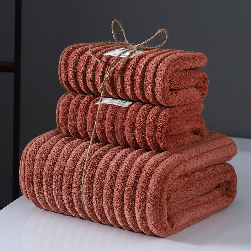 Thise™ Serviette en Fleece Corail Japonaise Set