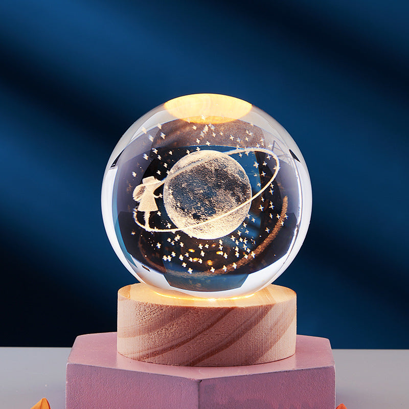 Lampe de Nuit en Cristal 3D - Lampe de Nuit en Cristal avec Effet 3D Magique