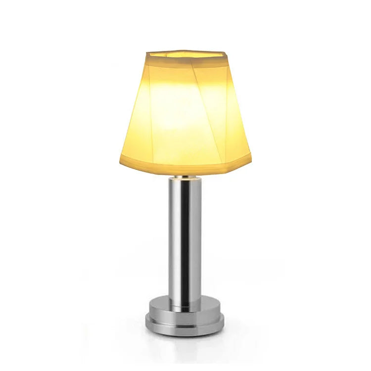 Floroux – Lampe de table sans fil chic avec surface métallique douce