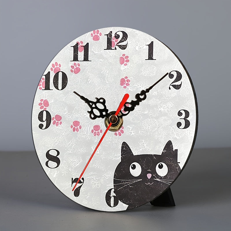 PurrTime Horloge – Élégant Chat Silencieux pour Mur
