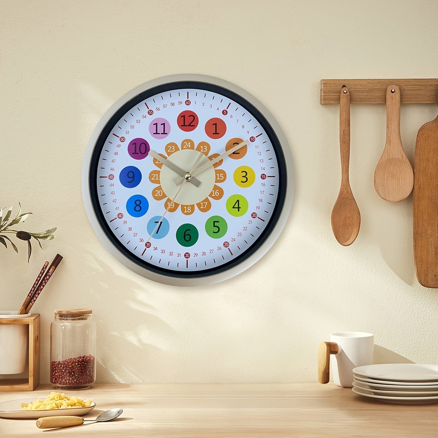 Floroux | Horloge murale colorée
