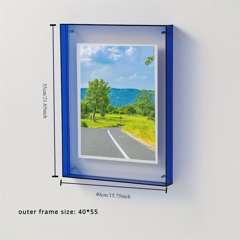 AcrylicFrame – Cadre Photo Vertical Moderne pour Table et Mur
