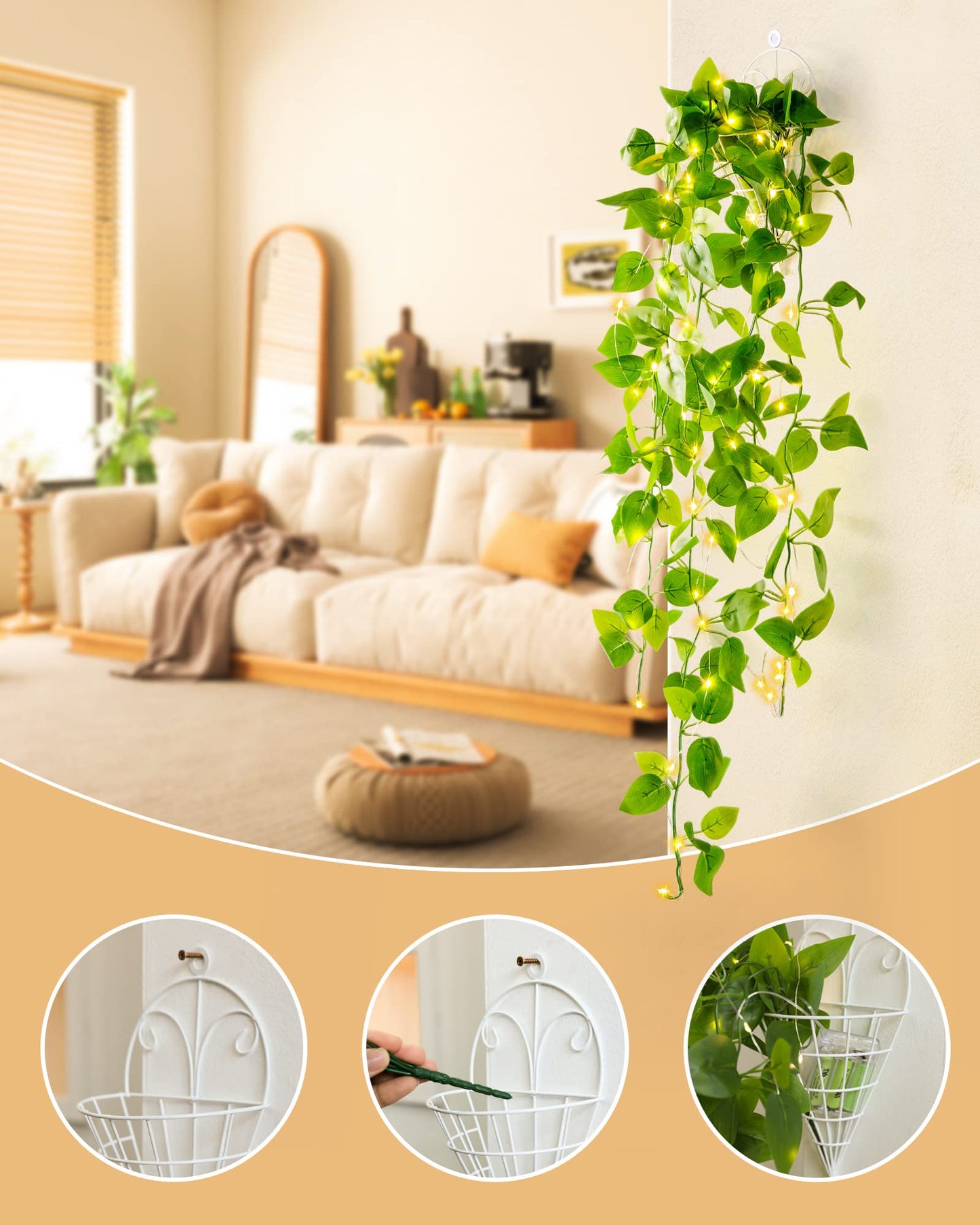 Floroux LED Ivy | Illuminated Artificial Plant | Indoor & Outdoor Decoration | Ambient Light