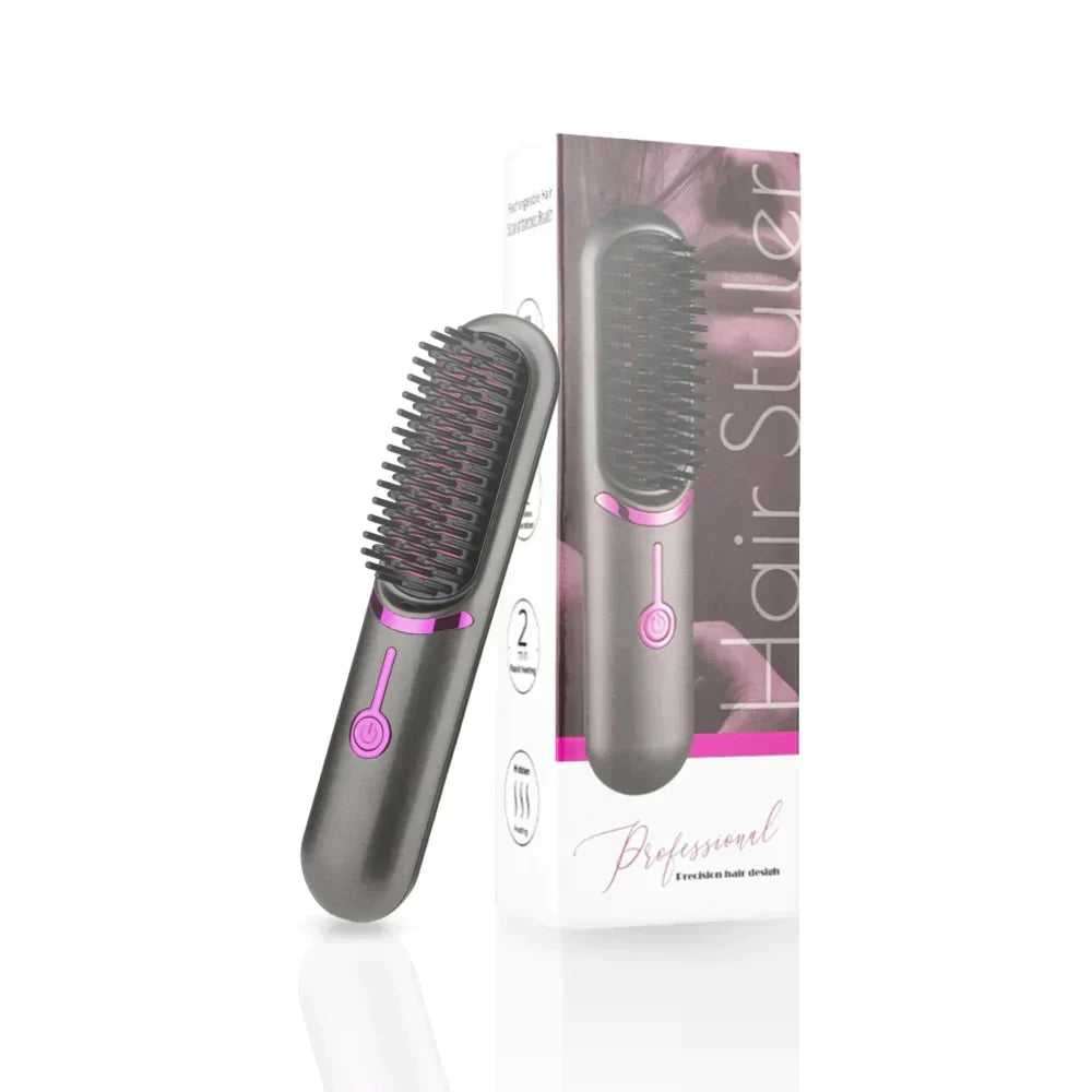 Tima Brush - Brosse lissante sans fil rechargeable