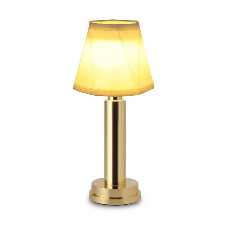Floroux – Lampe de table sans fil chic avec surface métallique douce