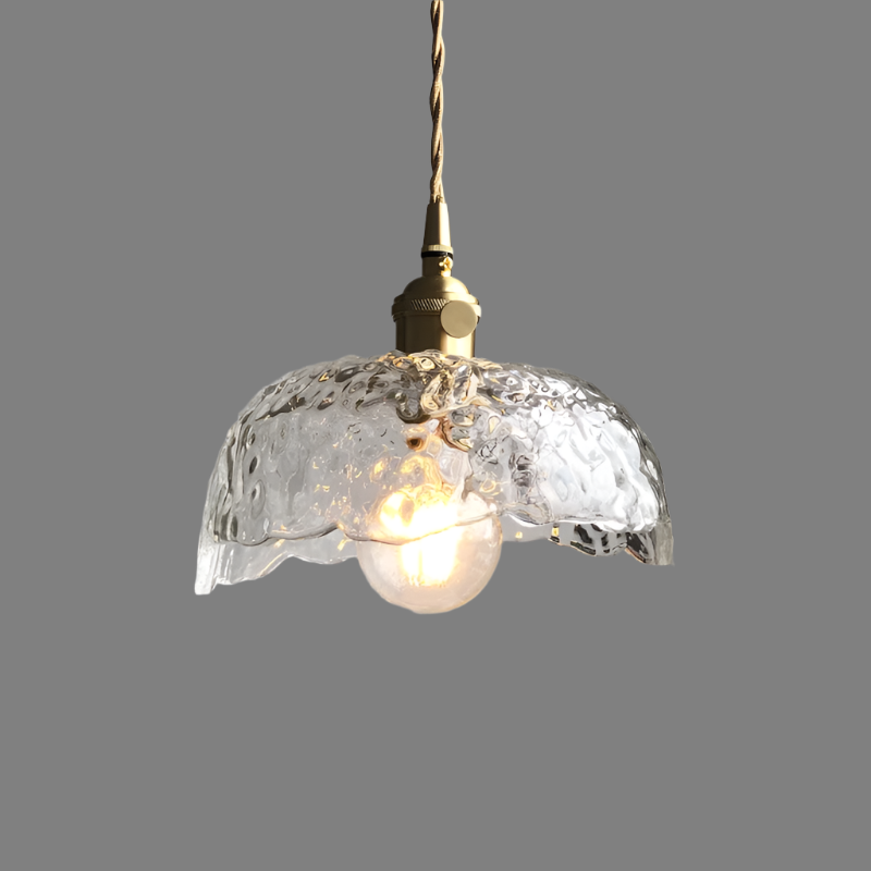 Suspension en verre de laiton Floroux