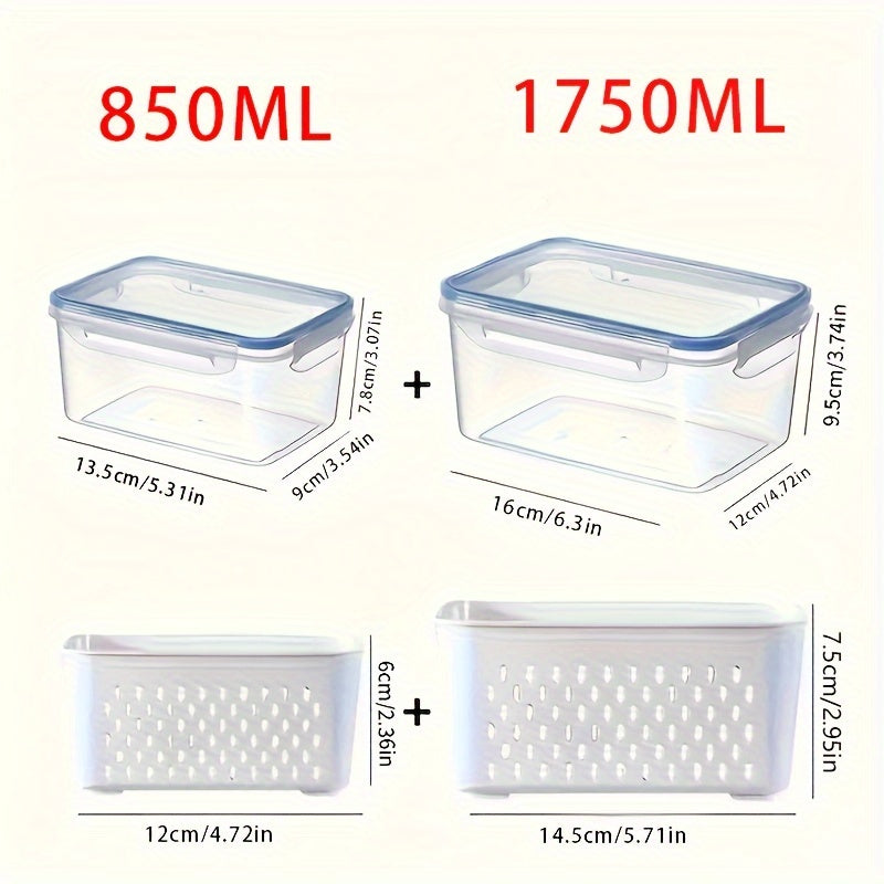 EcoSafe - Boîtes de stockage alimentaire réutilisables Set de 4