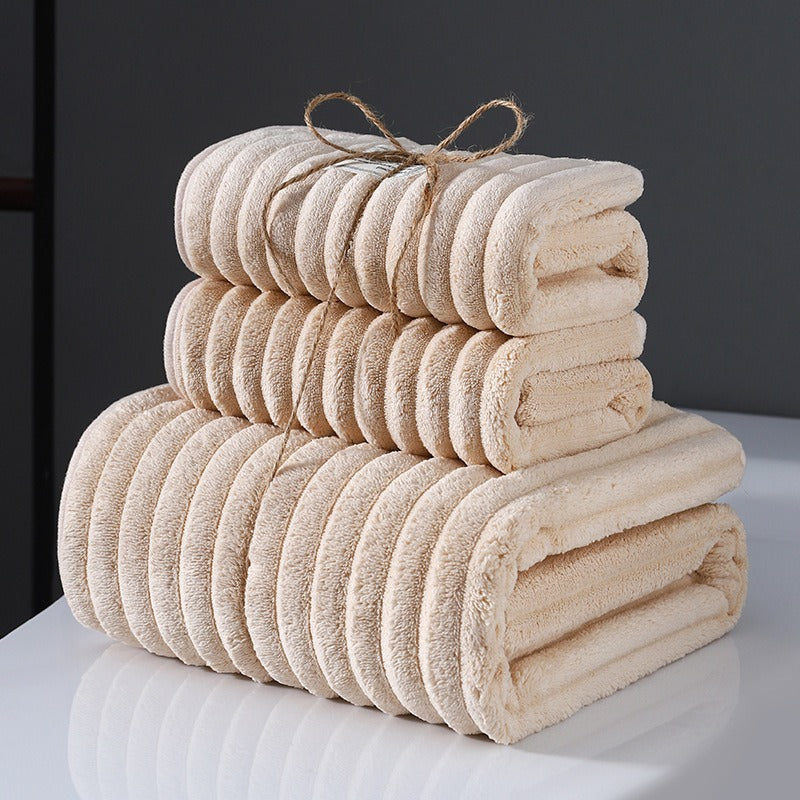 Thise™ Serviette en Fleece Corail Japonaise Set